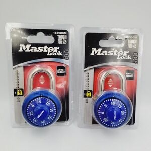 NEW Lot Of 2 Master Lock Combination Padlock 1530DCM Blue SEALED